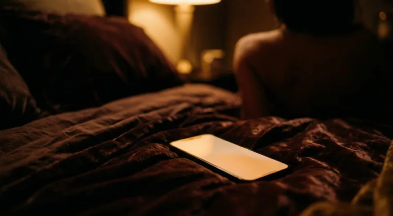 telephone sur un lit